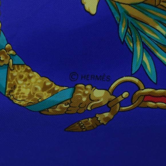 HERMES Carre 90 ARCHITECTE DE L'OPERA DE PARIS Scarf Silk Blue Auth bs12077 - Picture 15 of 16